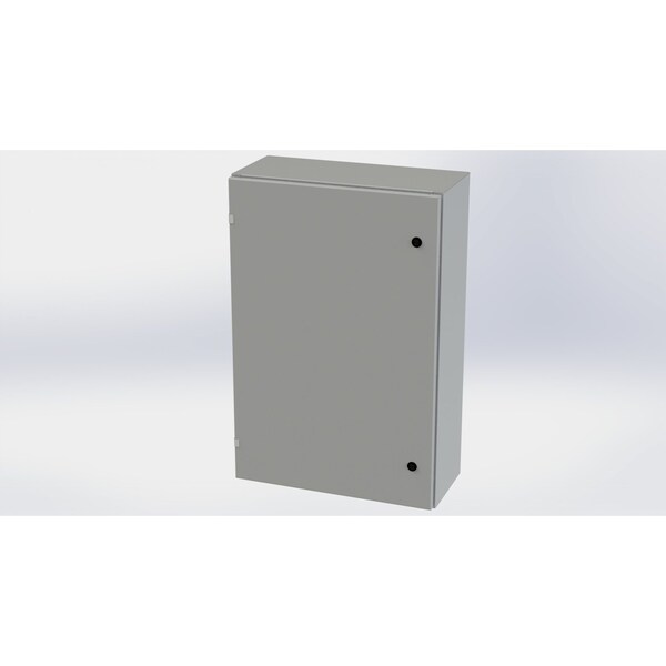 1/4 Turn Latch Electrical Enclosures, 36 in H, 10 in D, 24 in W, NEMA 3R, 4, 12, 13, Carbon Steel